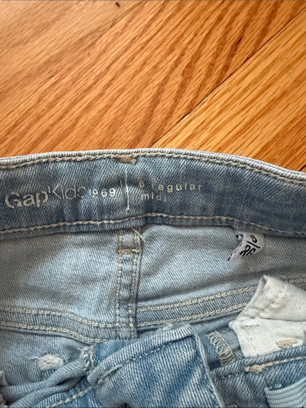 GAP Light Blue Distressed Denim Shorts